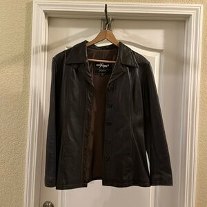 Brown leather walker